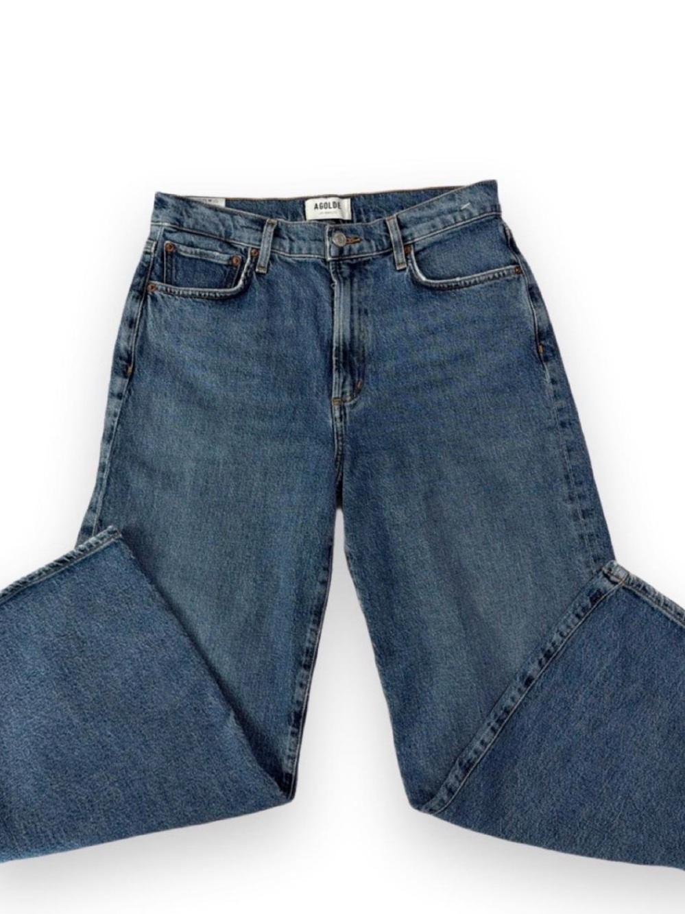 Agolde Wide-Leg High-Rise Jeans in Indigo Blue